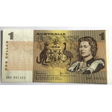 AUSTRALIA 1982 . ONE 1 DOLLAR BANKNOTE . JOHNSTON/STONE